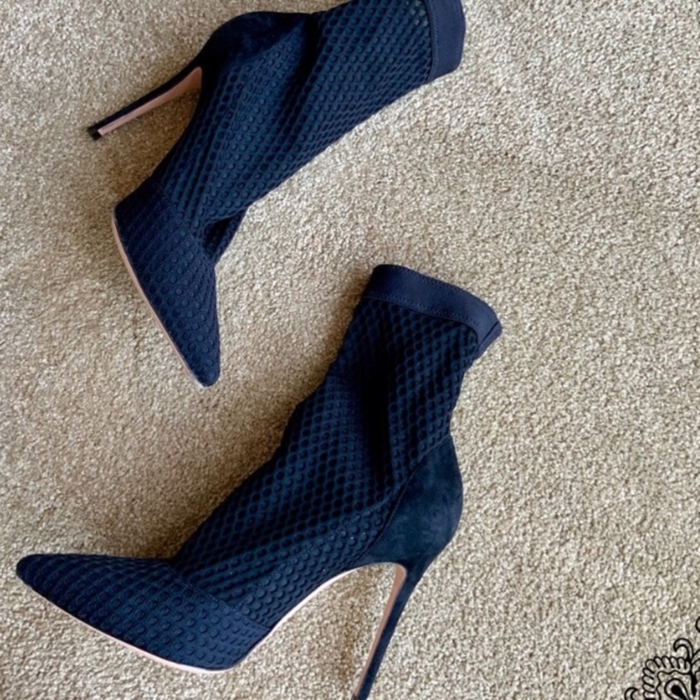 Gianvito Rossi Black Knit Sock Boots 38 $995